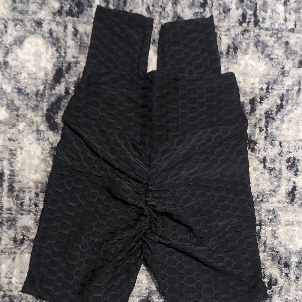Women's Black Textured Bottoms